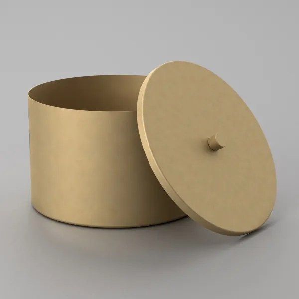 Cutie de metal pentru depozitare 12x17,5 cm auriu