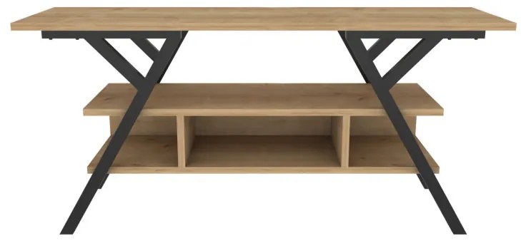 Comoda TV Minerva - Negru, Oak