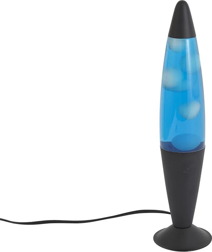 Lampă cu lavă albastră cu ceară albă, inclusiv LED - Molten Lava