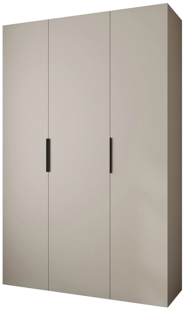 Dulap de haine 160 cm Carmela 40-4 (Cașmir + Negru). 1126659