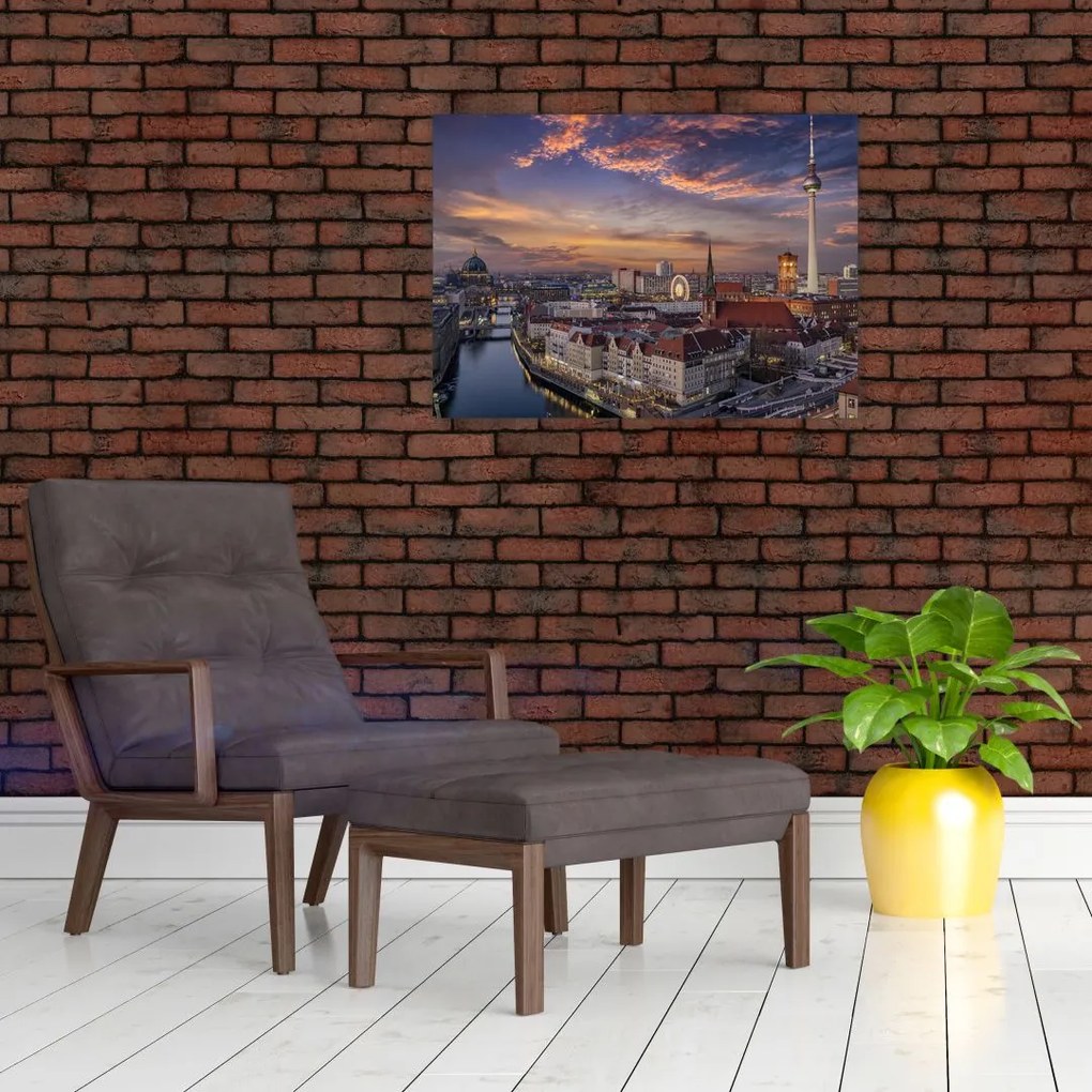 Tablou - Apus de soare în Berlin (70x50 cm)