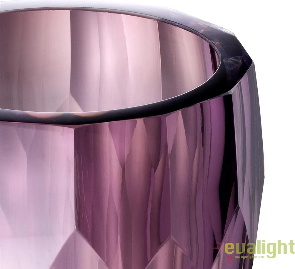 Vas decorativ din sticla design elegant Marquis violet 112582 HZ