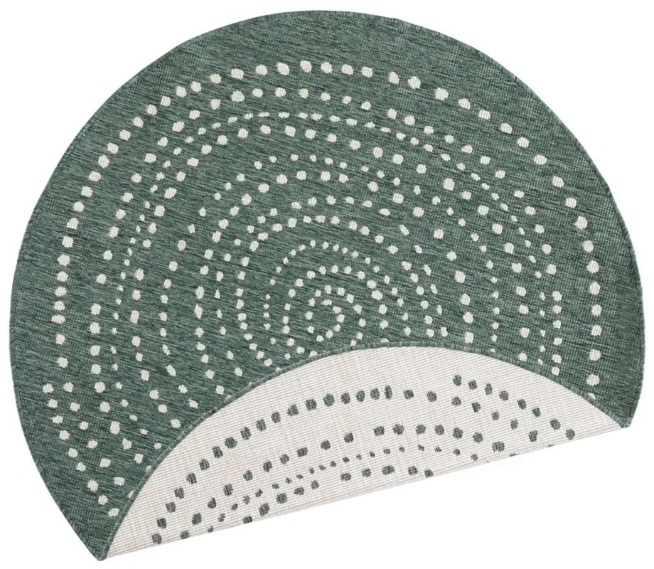 Covor reversibil pentru exterior NORTHRUGS Bali, Ø 140 cm, verde