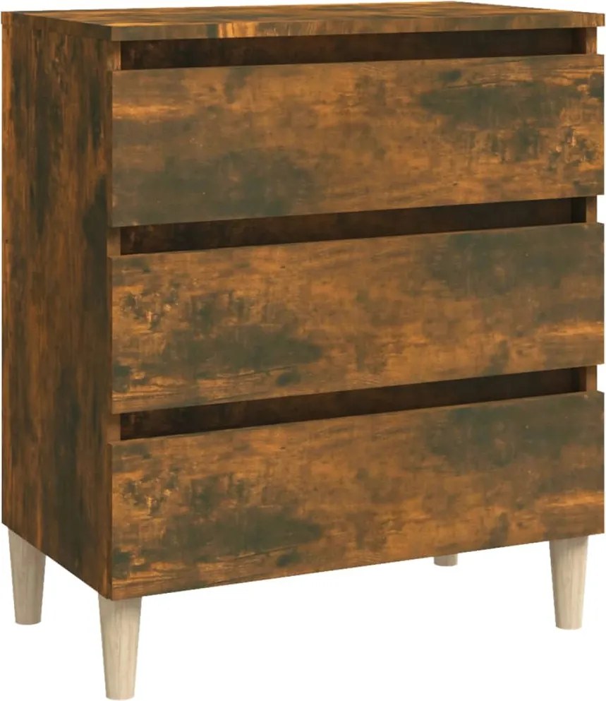 vidaXL Servantă, stejar fumuriu, 60x35x69 cm, lemn compozit