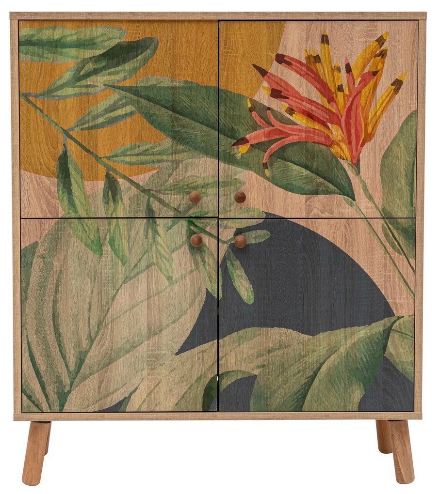 Mobilier pentru hol Maluxe Saka 1070 (Stejar sonoma + Verde). 1089067