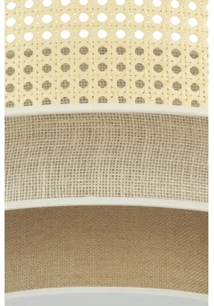 Plafonieră LED Duolla LUNETA LED/26W/230V d. 60 cm 4000K ratan/bej