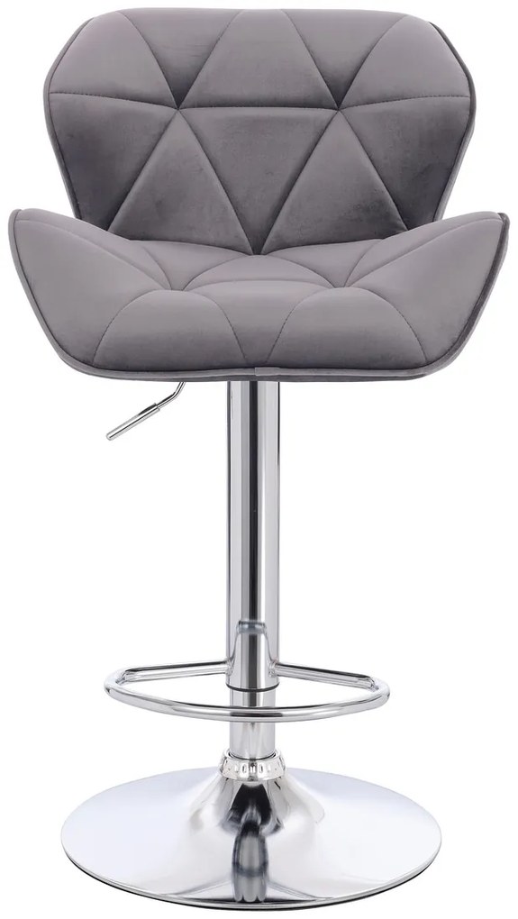 HR111W Scaun Grafit Velur Bază Cromata