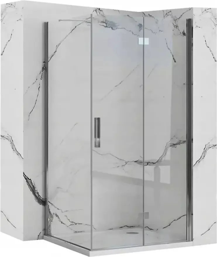 Cabina de dus dreptunghiulara cu usa pliabila Rea Molier 80x90 crom