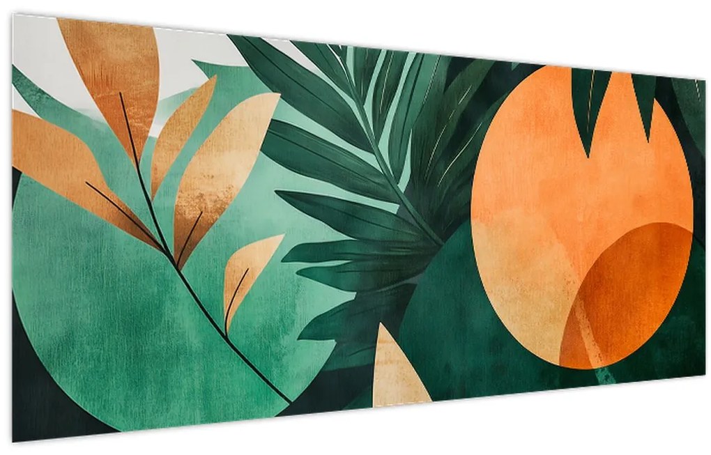 Tablou - Motive naturale geometrice (120x50 cm)