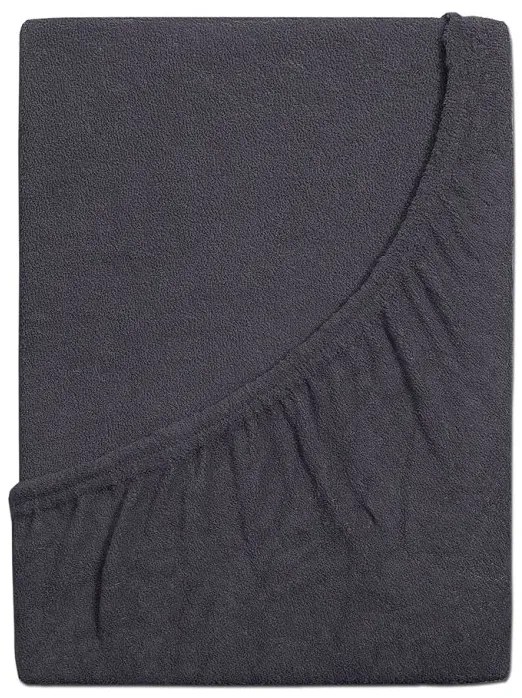 Cearsaf frotté pentru patut copii EXCLUSIVE 70x140 cm antracit