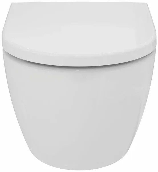Set vas WC suspendat Ideal Standard Ellisse rimless cu capac softclose alb