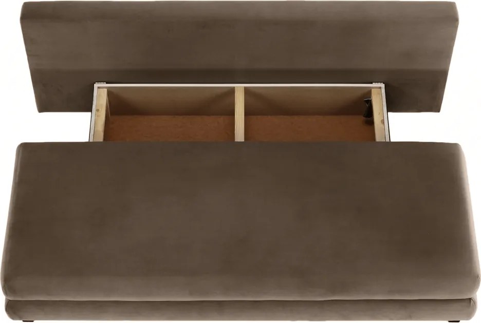 Canapea extensibilă, textil capuccino/bej, CLIV