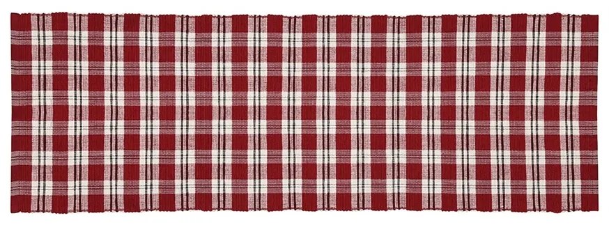 Traversă de masă Happy check bordo/negru , 35 x 120 cm, 35 х 120 cm