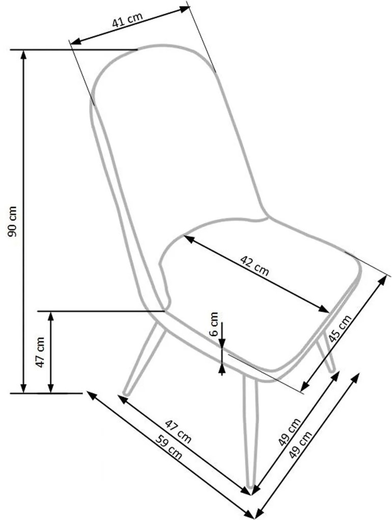 Scaun K214 piele ecologica crem