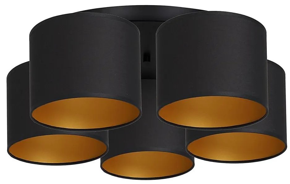 Lustră aplicată ARDEN 5xE27/60W/230V negru/auriu