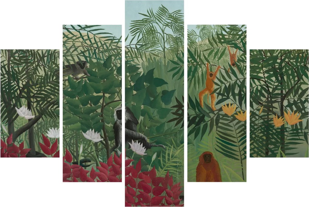 Tablou - Henri Rousseau, Tropical Forest with Monkeys, reproducere (150x105 cm)