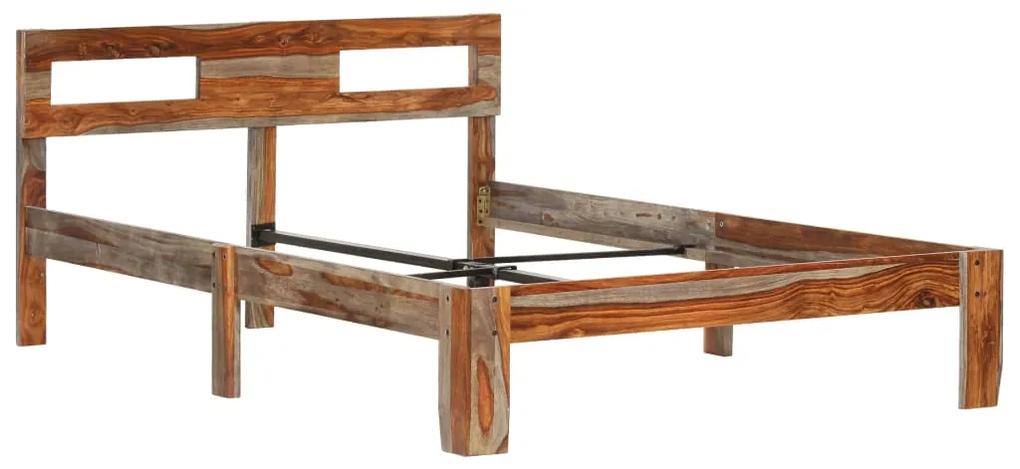 288415 vidaXL Cadru de pat, 120 x 200 cm, lemn masiv de sheesham