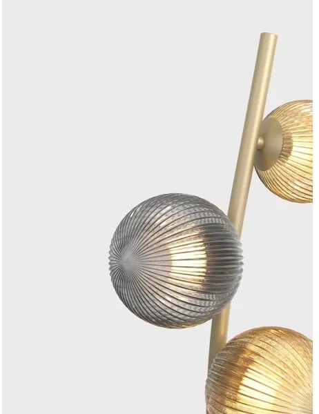 LED Lampadar METZ Wofi 3015-904 9xG9/3,5W/230V auriu/gri