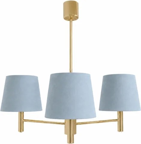 Brilagi - Lustră pe tijă MONTE 3xE27/60W/230V albastru/auriu