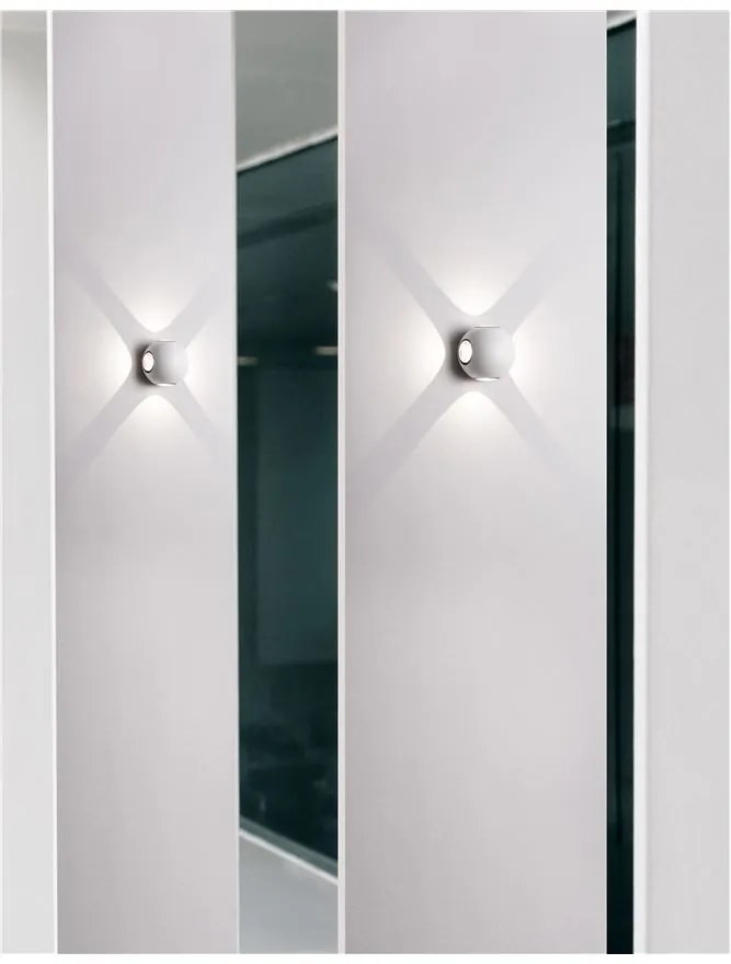 Aplica LED ambientala de exterior IP54 COMO 4 alba NVL-852436
