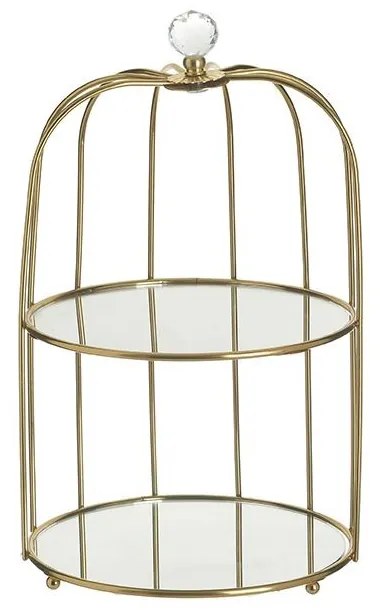 Etajera cu oglinda Romantic Gold 18 cm x 33 cm