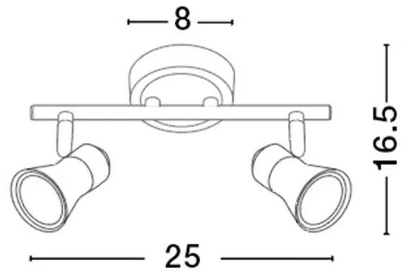 Plafoniera moderna cu spoturi Galeria 2L NVL-663002