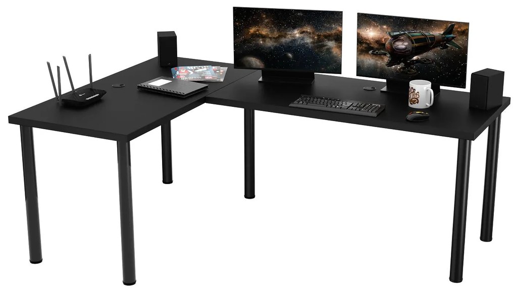 Masă PC N1 (negru). 1092062