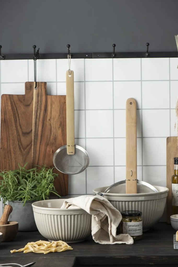 IB Laursen Set 3 boluri ceramice crem MYNTE BUTTER CREAM