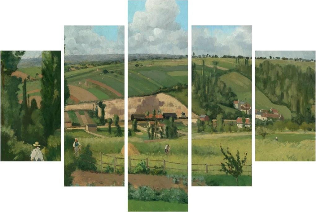 Tablou - Camille Pissarro, Landscape at Les Pâtis, Pontoise, reproducere (150x105 cm)