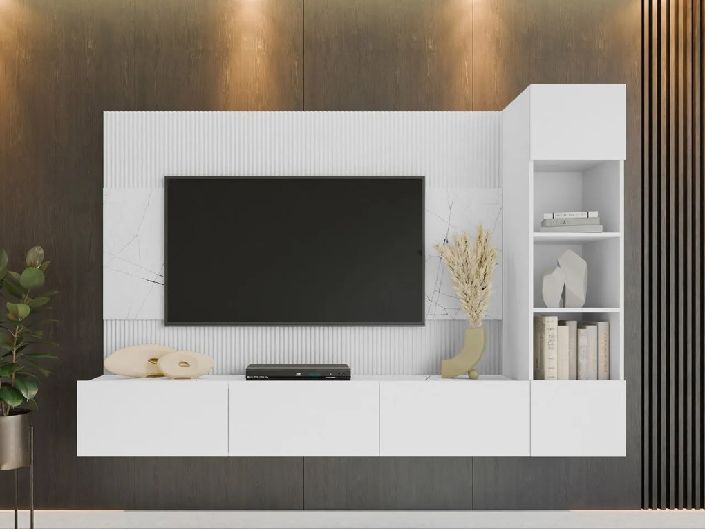 Mobilier living Coprea II (Alb + Marmură Alb) . 1104550