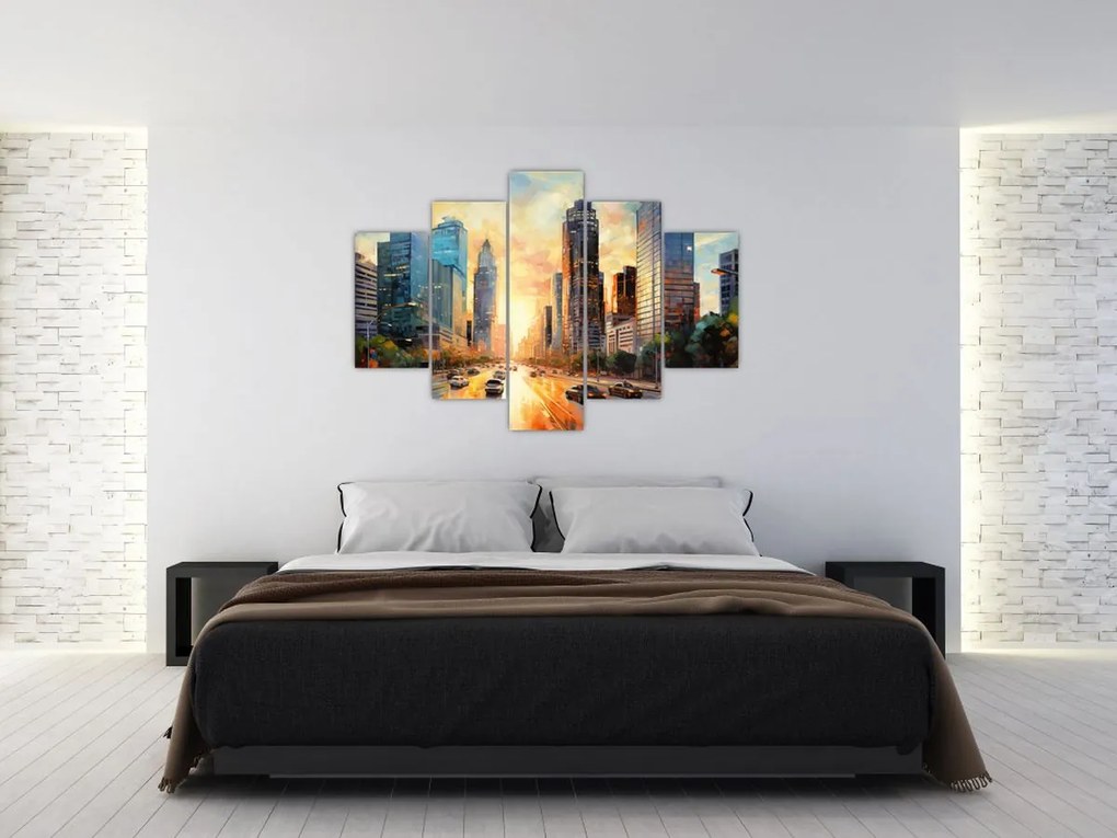 Tablou - Pictura orașului (150x105 cm)