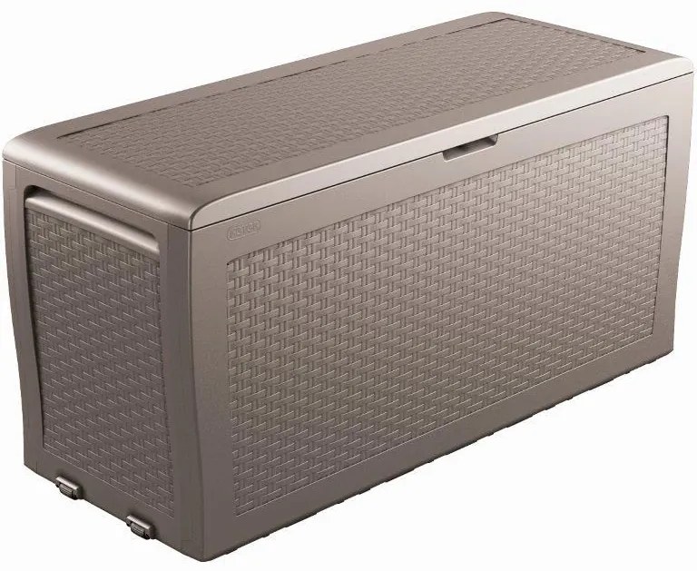 Cutie de grădină Keter Samoa Rattan Box 270L cappuccino