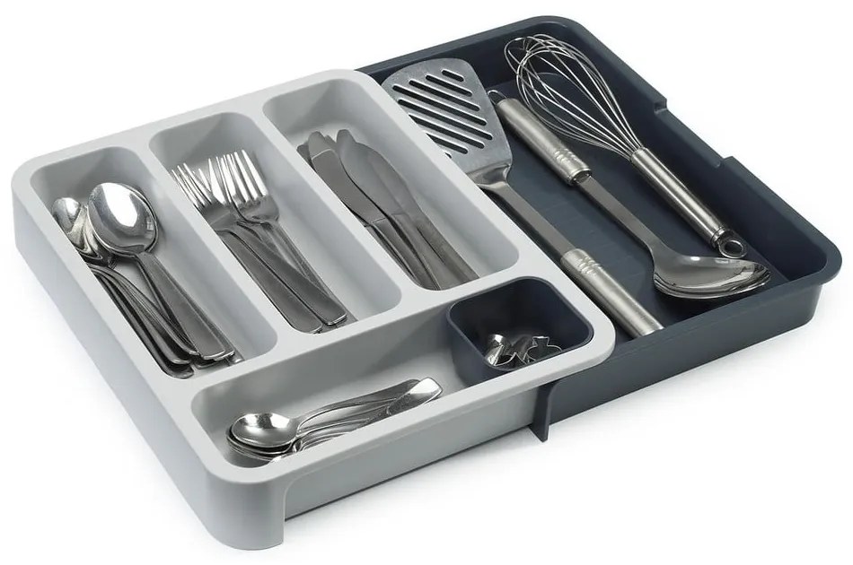 Sertar reglabil pentru tacâmuri Joseph Joseph DrawerStore, gri