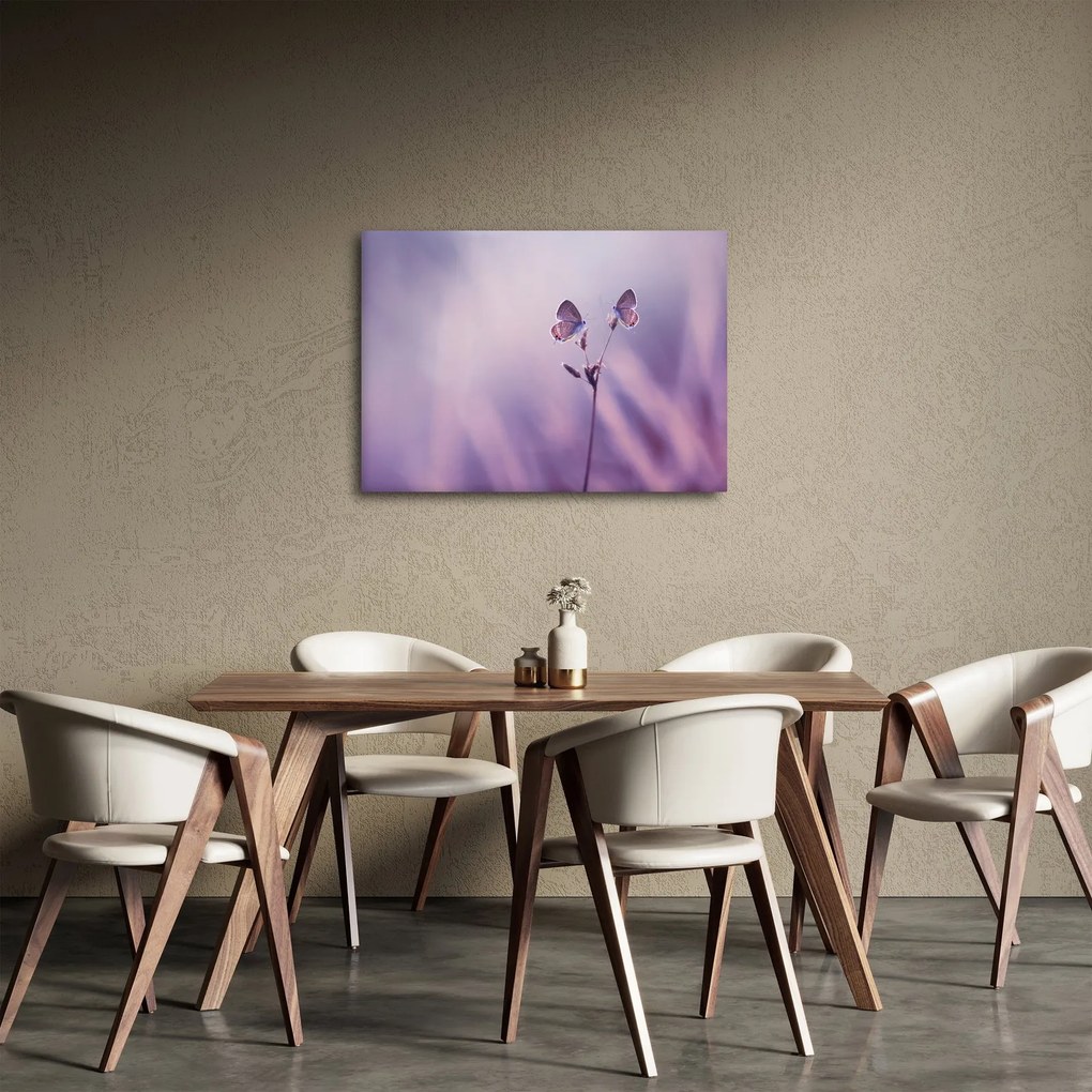 Tablou - Fluturi mov (70x50 cm)