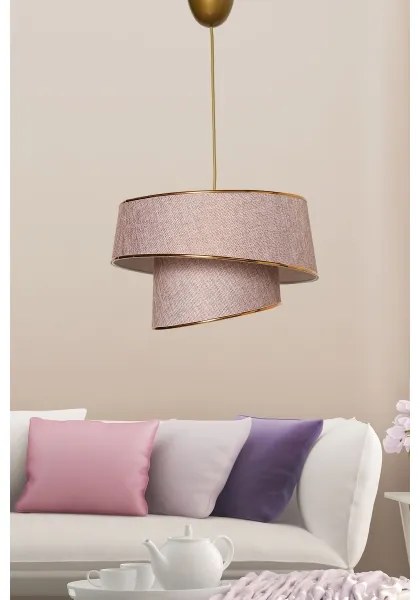 Lustră pe cablu BARETTE 1xE27/60W/230V roz