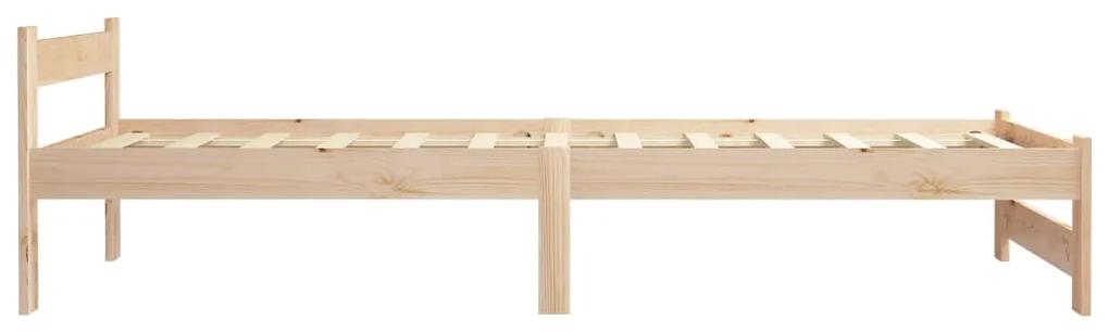 Cadru de pat, 100 x 200 cm, lemn masiv de pin Maro deschis, 100 x 200 cm