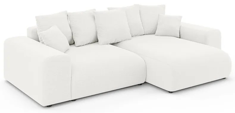 Colțar alb extensibil/cu spațiu de depozitare (cu colț variabil) Luma – Ropez