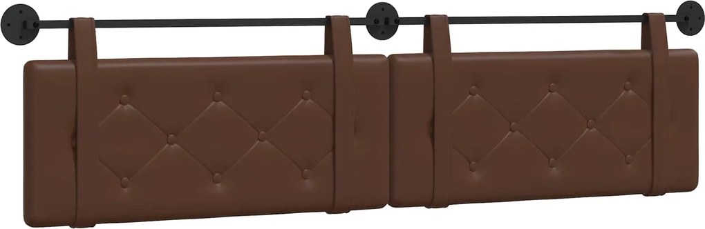 vidaXL Cap de pat suspendat Maro 210 x 55 x 5 cm Piele artificială