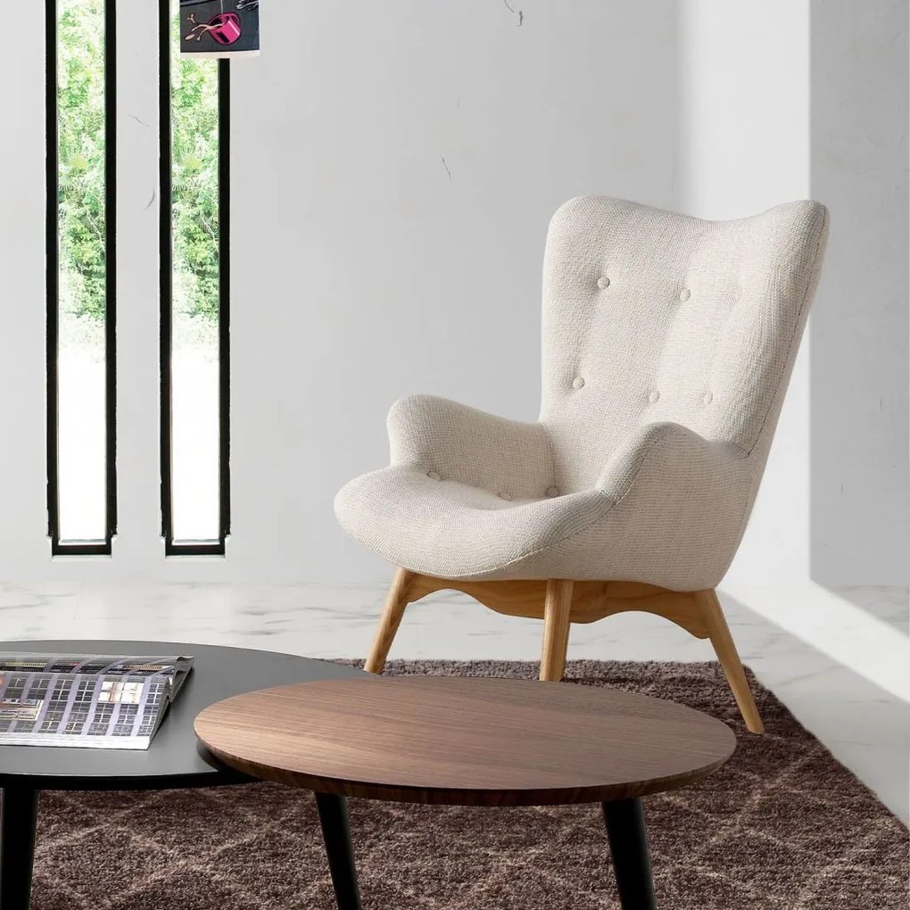 Fotoliu design scandinav Nelida AC-DC917