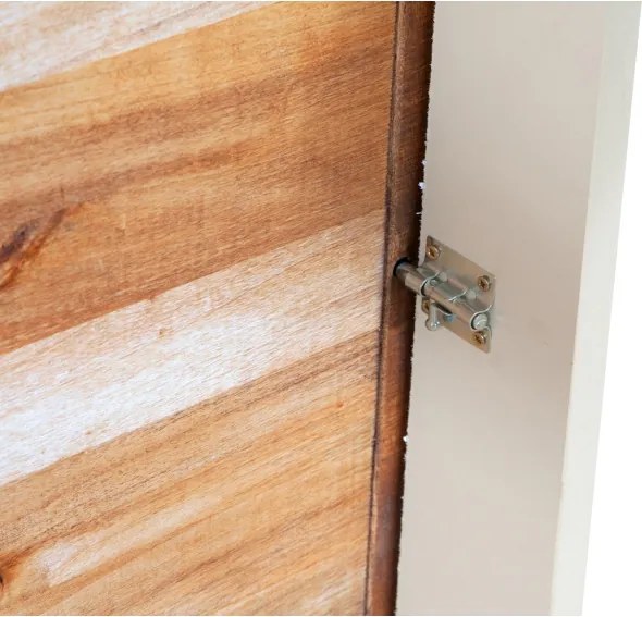 Masa pliabila, L90(180) 90 H80 cm, culoare natur alb antic, Lemn masiv