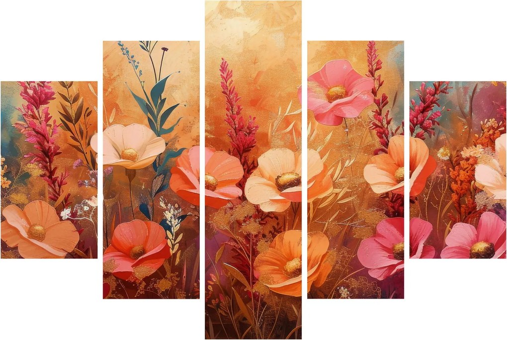 Tablou - Flori de pajiște, pictură (150x105 cm)