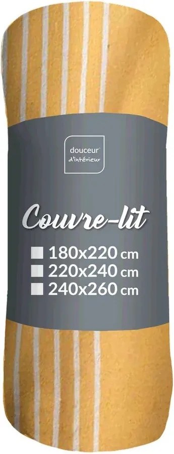 Cuvertură galbenă 220x240 cm Adele – douceur d'intérieur