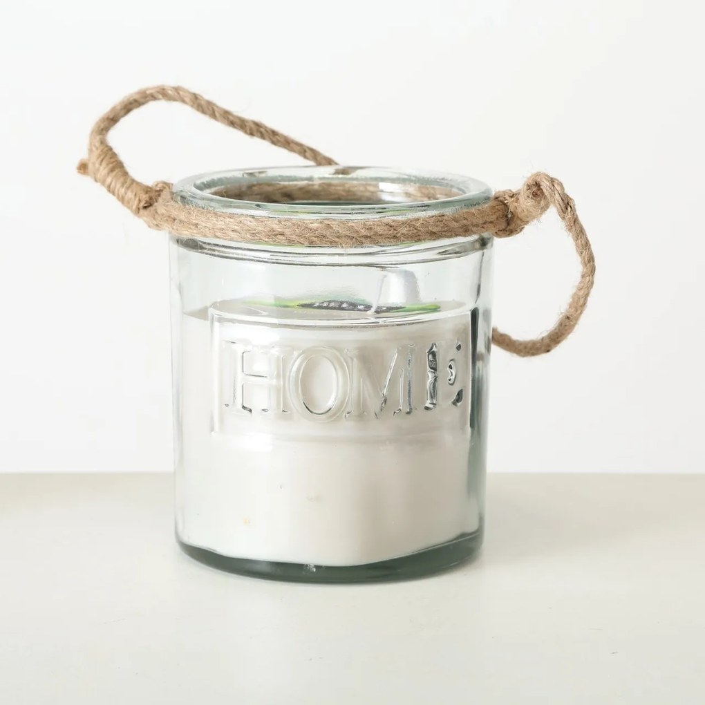 Lumanare din ceara, in recipient de sticla, Country Home