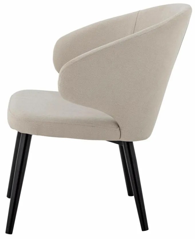 Scaun dining, natur, din stofa, Loon