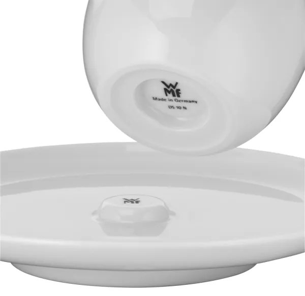 WMF Barista set 2 căni cafe creme cu farfurii, 170 ml, alb