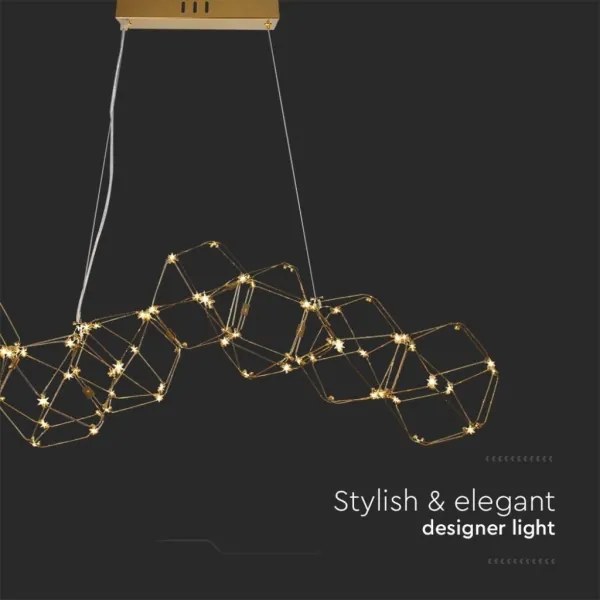 Lustră LED pe cablu LED/28W/230V 3000K auriu