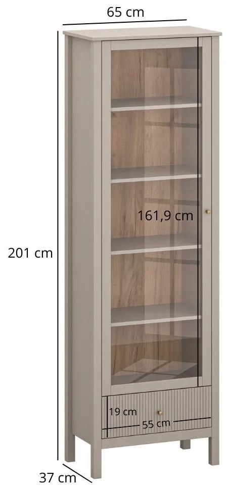 Vitrină Karankas 1 (taupe) . 1116950