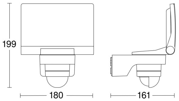 Proiector LED cu senzor STEINEL 82093 XLED PROTECT LED/13,6W/230V IP44 alb