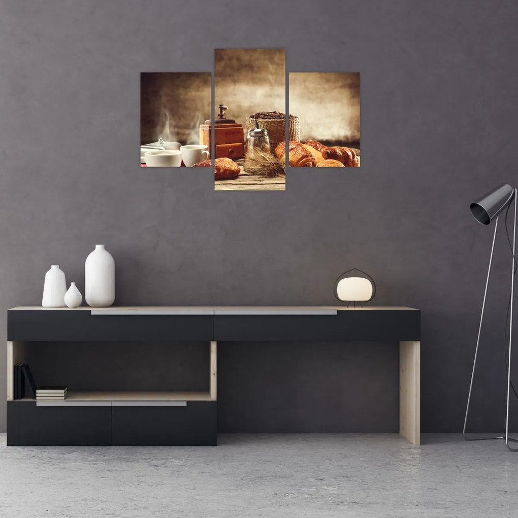 Tablou - Cafea și mic dejun (90x60 cm)