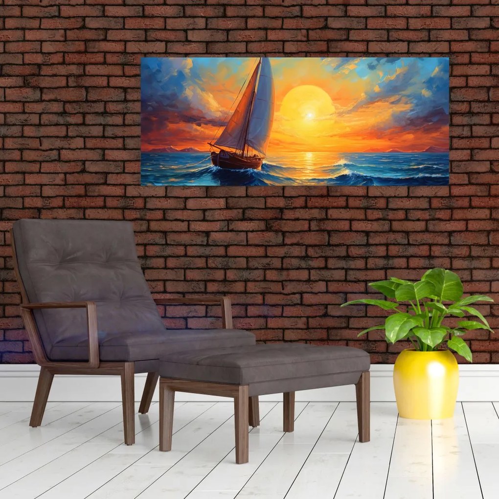 Tablou - Sailboats (120x50 cm)